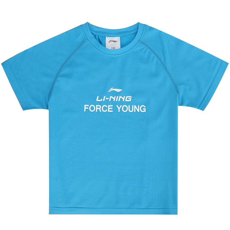 LI-NING KIDS 男童中大童透气上衣速干t恤