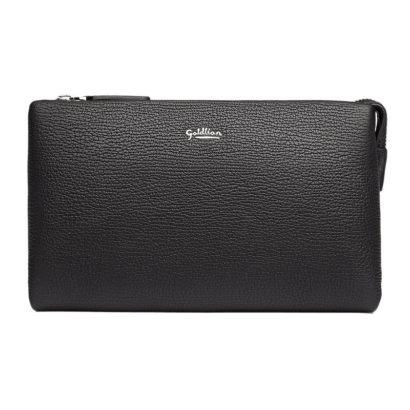 金利来（Goldlion）男士手包时尚商务手抓包休闲百搭信封包男式手拿包男包 FA618363-111黑色