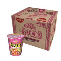 中国香港Cup Noodles合味道杯面 方便面 蟹柳味75g*24/箱 方便速食杯面泡面开杯乐