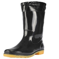 苏识 S-S042 雨鞋男士水鞋雨靴防滑防水水靴 中筒单层(计价单位:双)黑