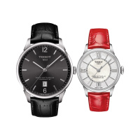 天梭(TISSOT)杜鲁尔系列情侣表 对表T099.207.16.118.00/T099.407.16.447.00