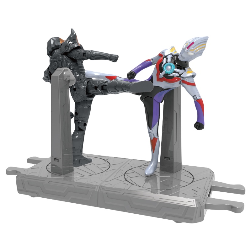 灵动创想奥特英雄擂台 男孩玩具欧布奥特曼(重光形态)vs伽古拉斯(魔人形态)ATM0502