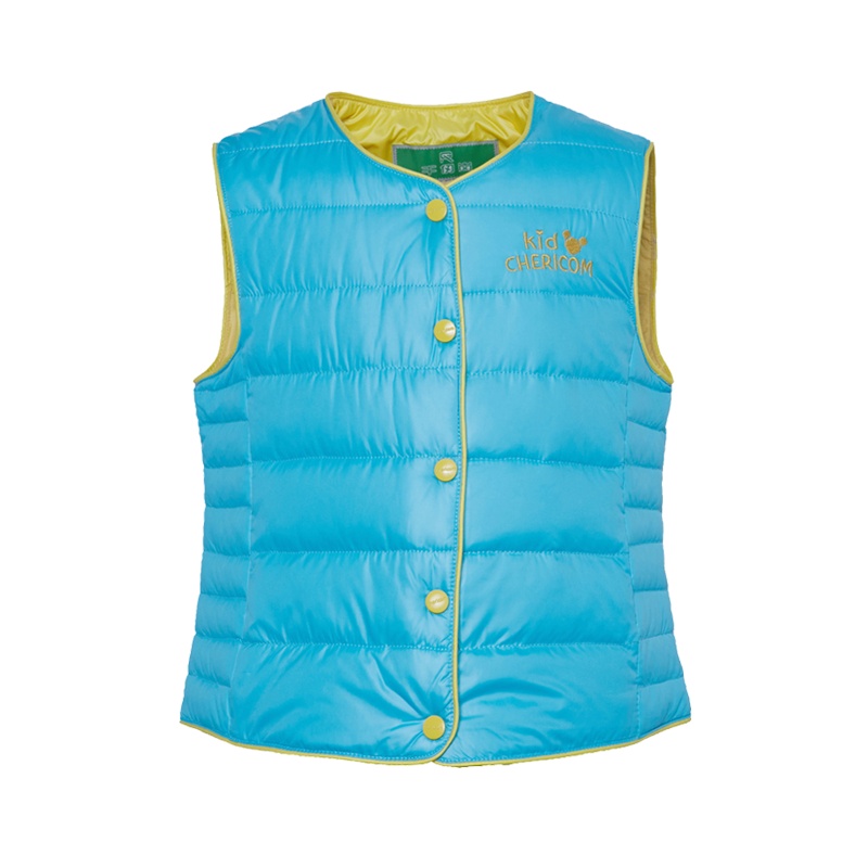 千仞岗(CHERICOM)男女童秋冬新款羽绒背心中大童保暖背心马甲