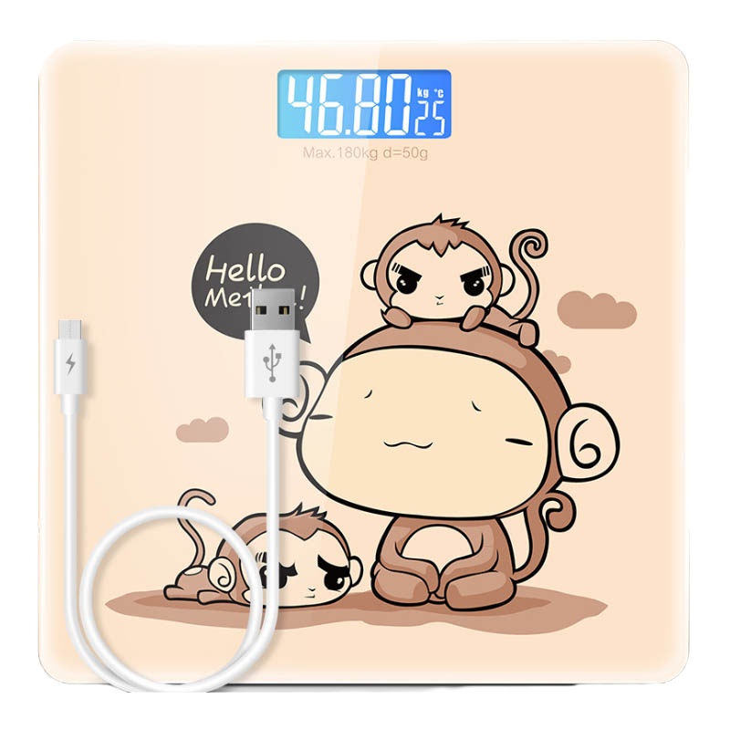 萃姿尔(TRESOR)体重秤称人体秤USB充电电子秤家用健康秤(10个起订)