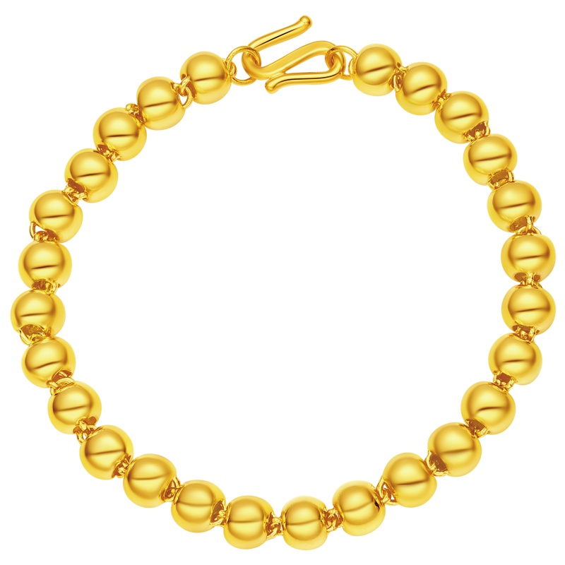 周大福时尚光身足金黄金手链计价(足金工费188元)F164008