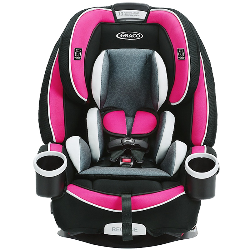 [美国断货王]graco/葛莱 儿童汽车安全座椅 0-12岁4EVER 粉色双向安装 坐躺调节式 LATCH接口