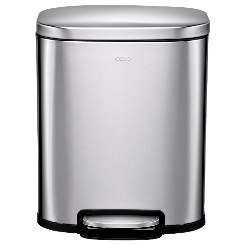 CCKO不锈钢脚踏垃圾分类垃圾桶10L加10L分类垃圾桶