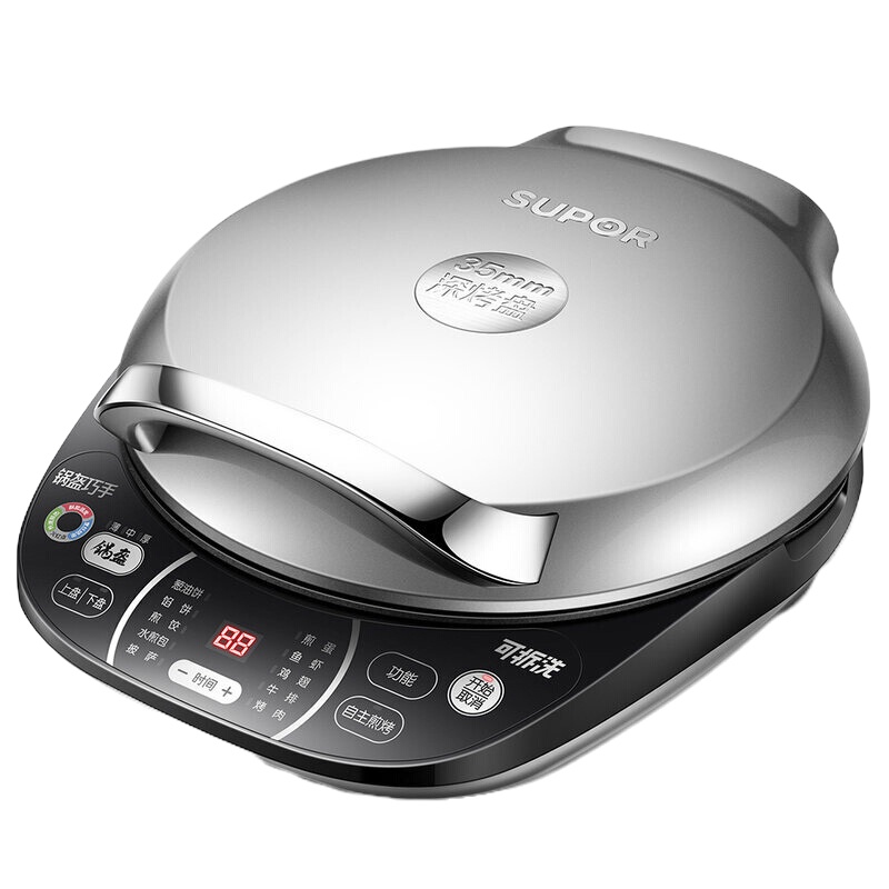 苏泊尔(SUPOR) 电饼铛 JD34R67 双面加热 35mm深烤盘 家用烤饼机 薄饼机 煎烤机 烙饼锅(XF)
