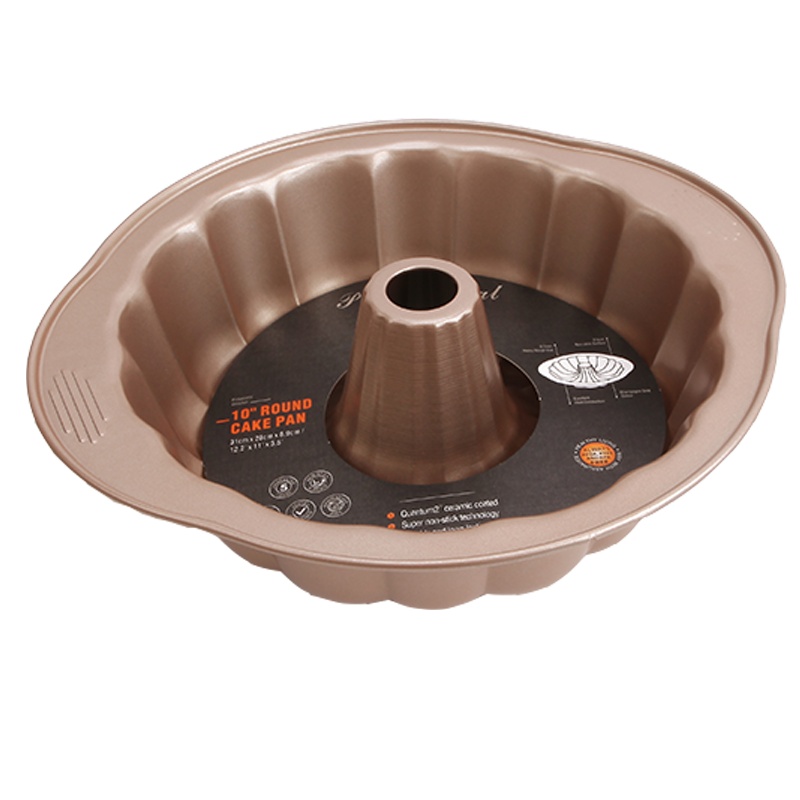 学厨 金色10寸咕咕霍夫模不粘南瓜形蛋糕模面包模家用烘焙模具烤箱用 WK9030