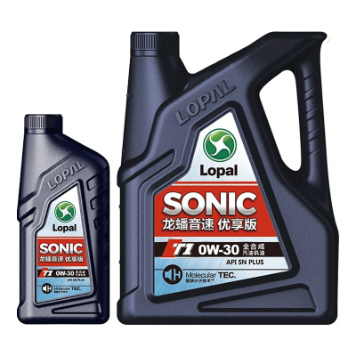 龙蟠SONIC T1全合成机油0W-30 snplus 汽车发动机润滑油5L  新旧包装随机发