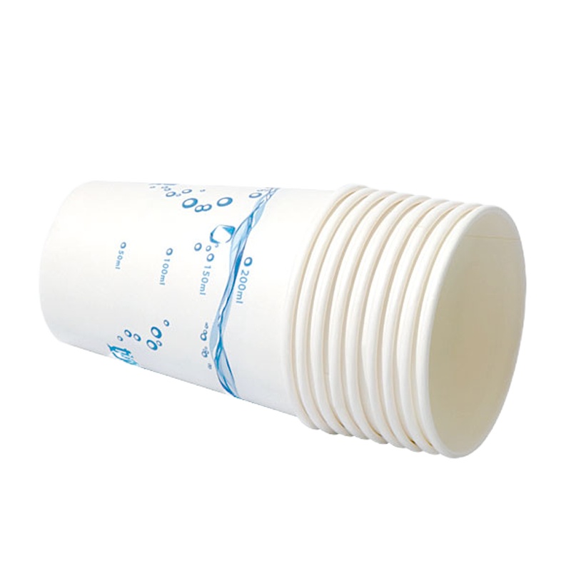 妙潔 一次性纸杯加厚防烫50只 大号 270ml 2提装