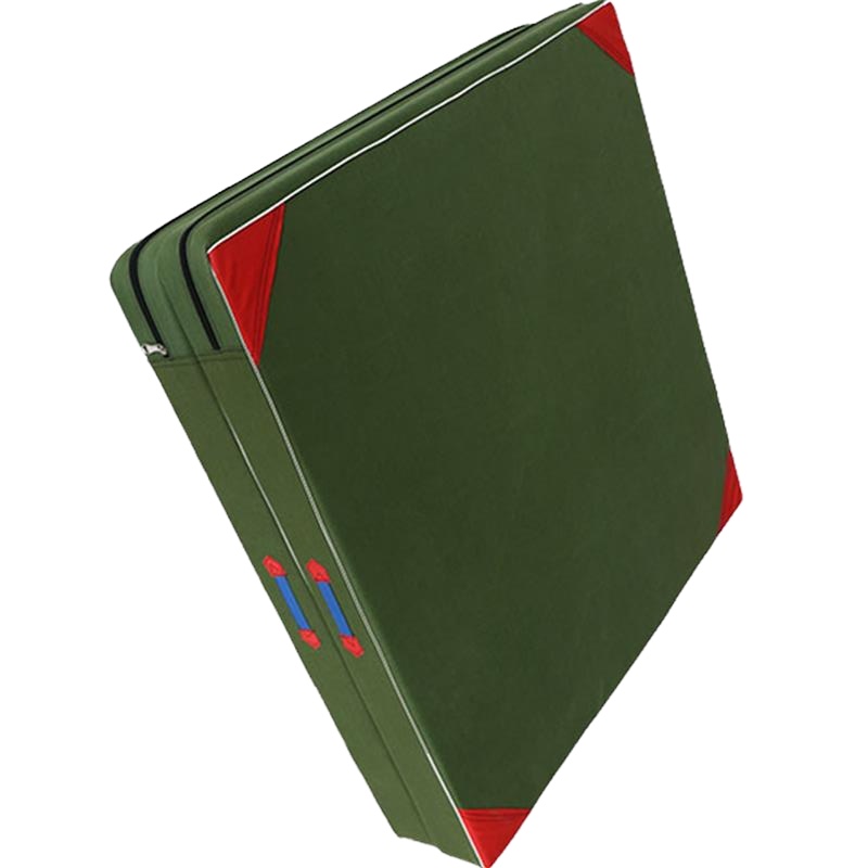 小海牛珍珠棉帆布三折体操垫帆布舞蹈练功垫健身垫折叠仰卧起坐垫多功能体操垫200*100*10厘米