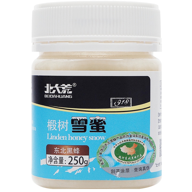 北大荒 东北黑蜂 1918系列椴树雪蜜 纯蜂蜜250g地理位置标志产品