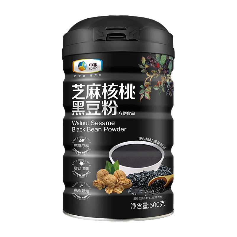 中粮(cofco)可益康黑芝麻糊核桃芝麻黑豆粉代餐现磨黑米即食桑葚营养三早餐粥熟