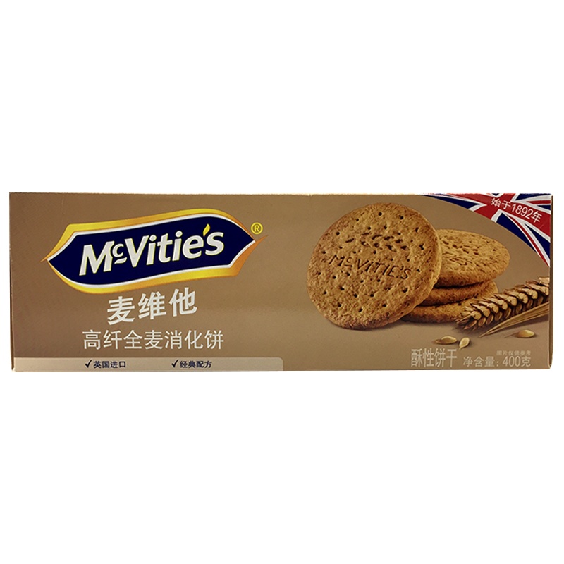 麦维他 高纤全麦消化饼400g