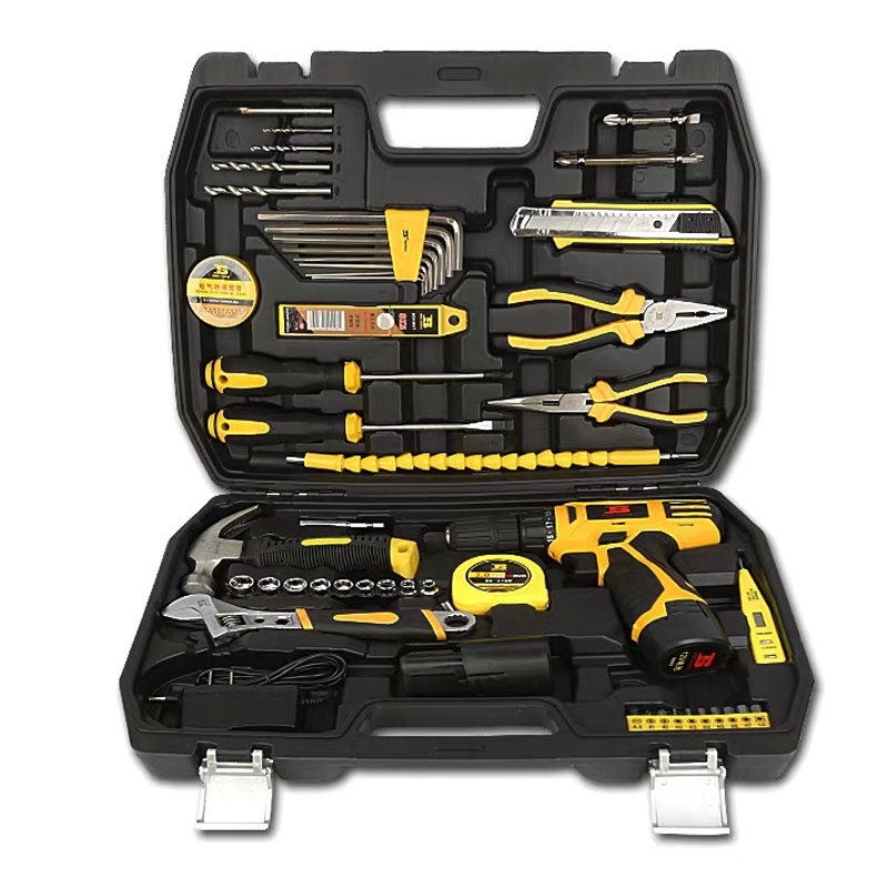 波斯 12V锂电钻多功能工具套装电动螺丝刀工具箱组合22件组合套