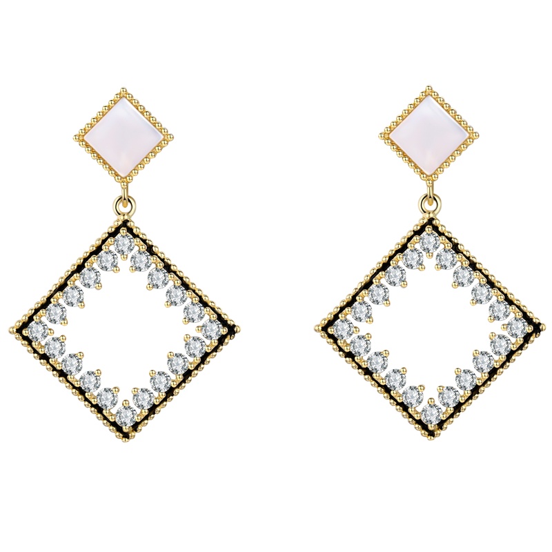 佰色传情纯银耳环女长气质韩国2019新款潮耳坠高级感法式耳饰