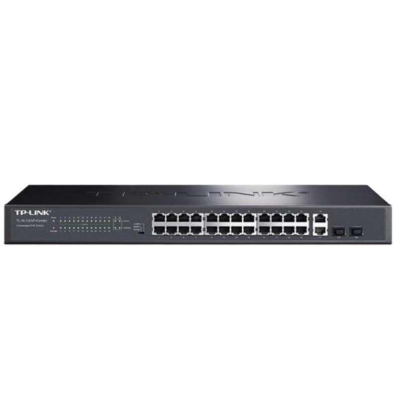 TP-LINK 非网管标准POE供电交换机 TL-SL1226P-Combo 24口百兆 POE供电 单位:个