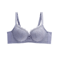 都市丽人内衣女软钢圈薄款蕾丝聚拢穿孔透气棉女士文胸2B8527