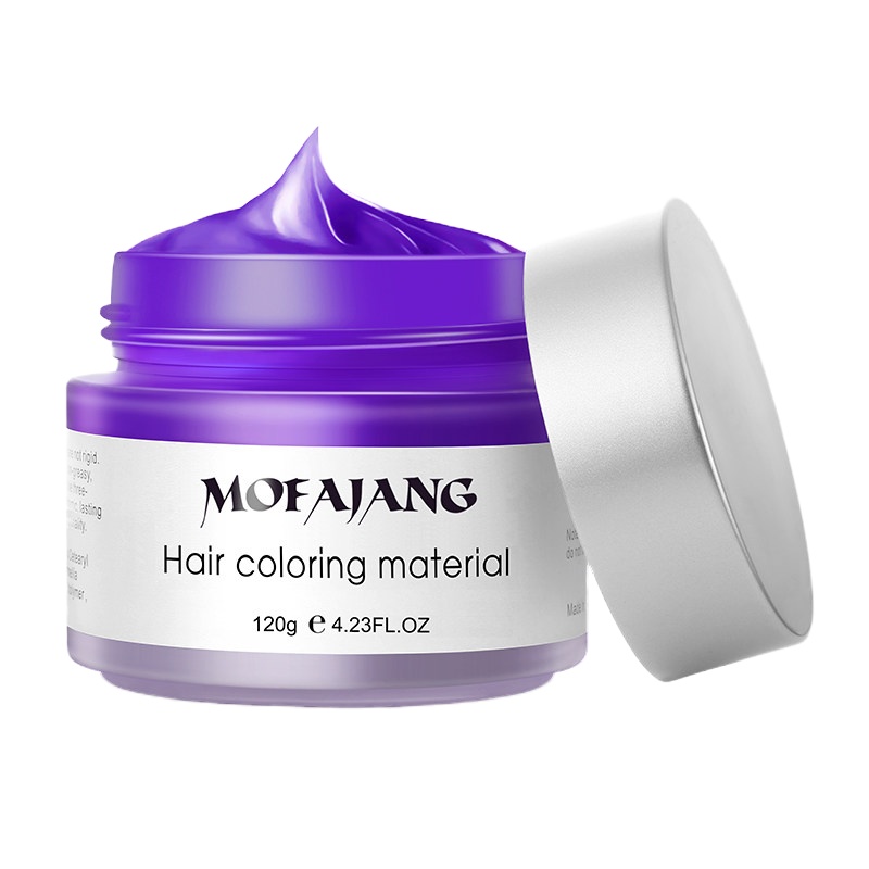 [官方正品]三个魔发匠奶奶灰发蜡一次性银色灰色造型染发膏白色造型发泥男女通用 精选特买 尊贵紫