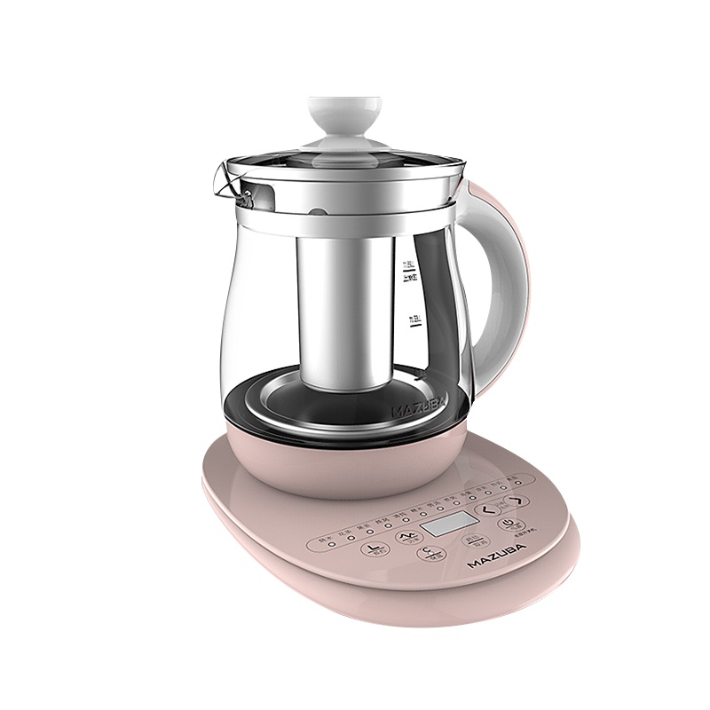 松桥(MAZUBA)养生壶MK-YSH182G办公室家用多功能1.8L大容量智能养生壶高鹏硅玻璃炖煮功能保温电水壶