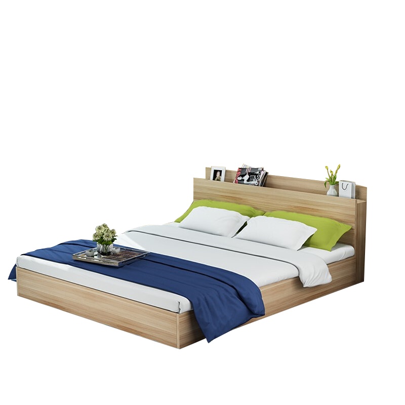 喜视美床实木床松木床双人床北欧简易床卧室成人床大床定制婚床