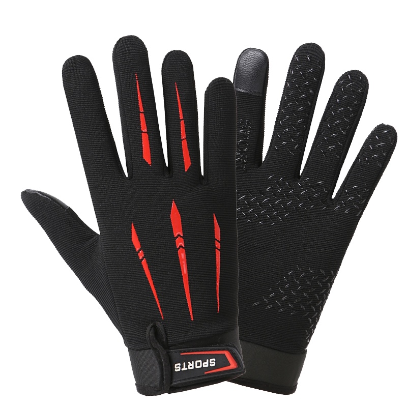 慕熙威尔 手套男秋冬加绒保暖防水触屏防滑户外运动骑行摩托车山地车全指代驾快递员手套