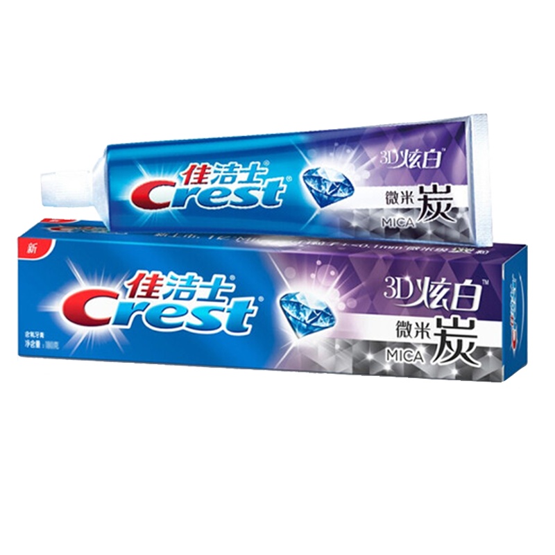 佳洁士 3D炫白微米炭牙膏 清新口气 去除牙渍 120克 1支装（单位：件）