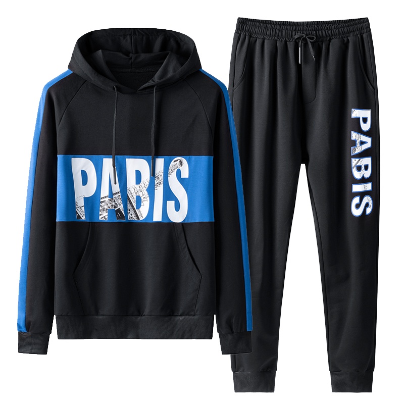 庄吉秋季卫衣套装男潮ins连帽衫春秋款嘻哈宽松潮牌休闲运动秋装KK酷JU-MYY-8035