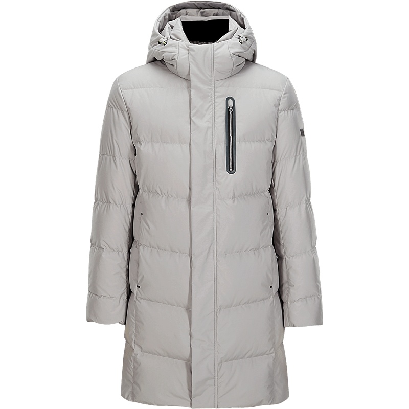 HLA海澜之家连帽鹅羽绒服2019冬季净色舒适保暖外套男HWRAJ4R022A