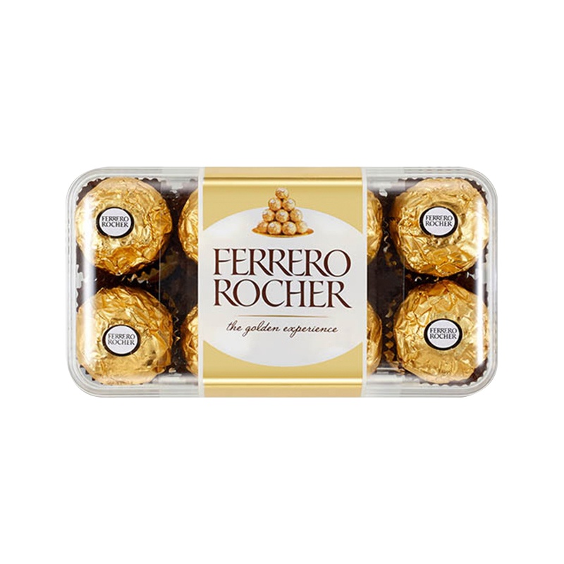 费列罗(Ferrero Rocher)榛果威化糖果巧克力 婚庆送礼喜糖表白 16粒200g*2