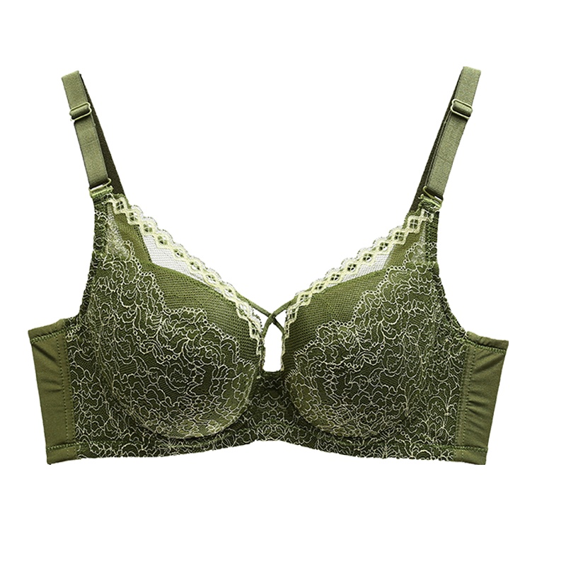 都市丽人性感蕾丝绣面弹力拉伸上托聚拢软胶骨女士文胸胸罩内衣2B8303