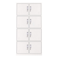 兴福隆钢制办公文件柜铁皮柜矮柜资料密码带锁凭证档案员工储物更衣柜八门钢制更衣柜