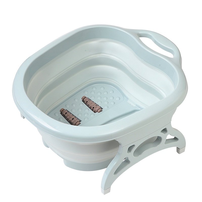 [网红款]可折叠泡脚桶 塑料洗脚盆家用足浴盆便携式过小腿按摩洗脚桶高深桶