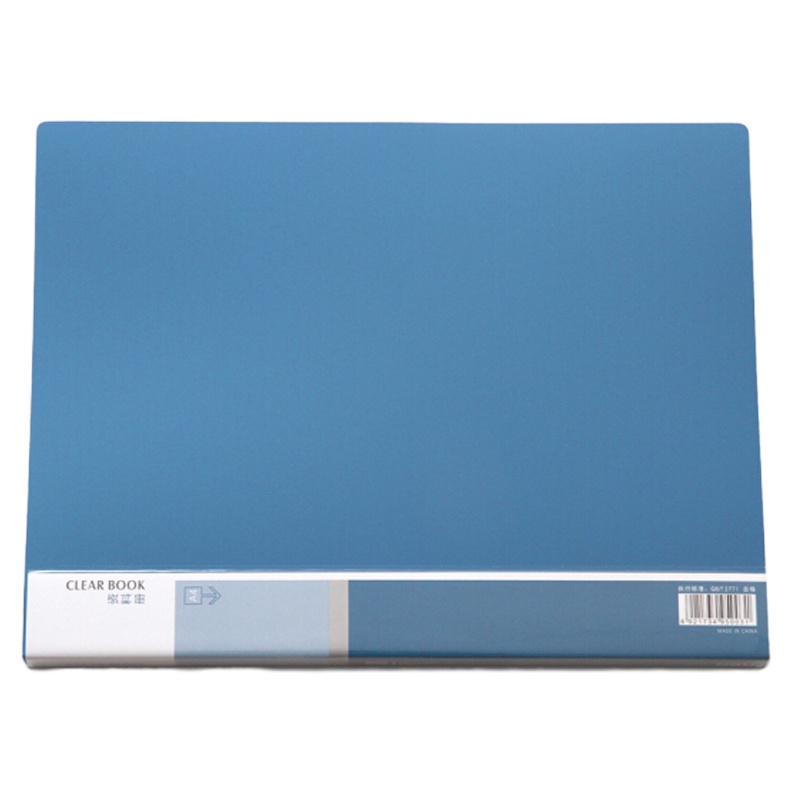 得力(deli) 5003 A4 蓝色 30页单只装 PP材质资料册 文件册 活页文件夹 插页袋 办公用品