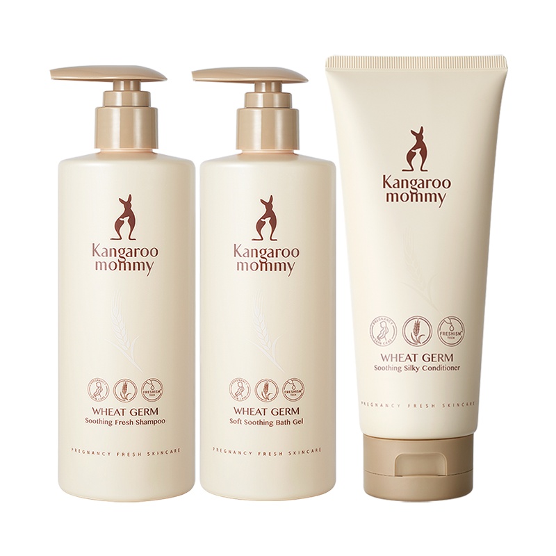 [苏宁自营]袋鼠妈妈 孕妇洗护套装 孕妇洗发水沐浴露护发素母婴孕产妇专用洗浴用品