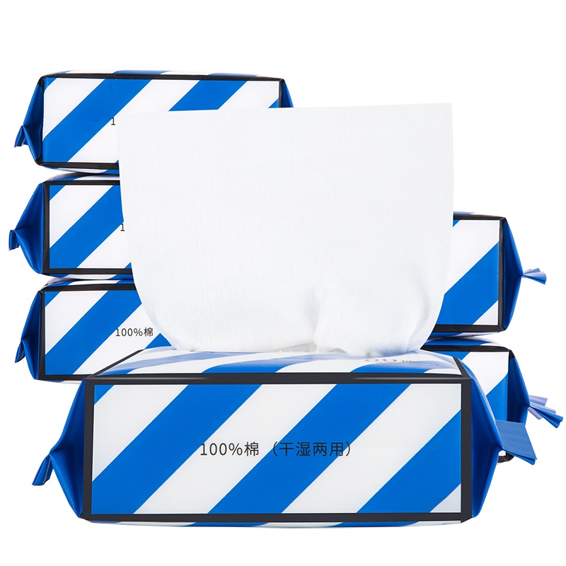 三利洗脸巾 纯棉一次性毛巾化妆棉柔巾干湿两用美容巾全棉小毛巾 6包360抽 10*20cm