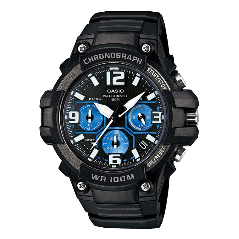 CASIO卡西欧日韩品牌 石英表 男 运动休闲学生石英男士表树脂表带手表MCW-100H