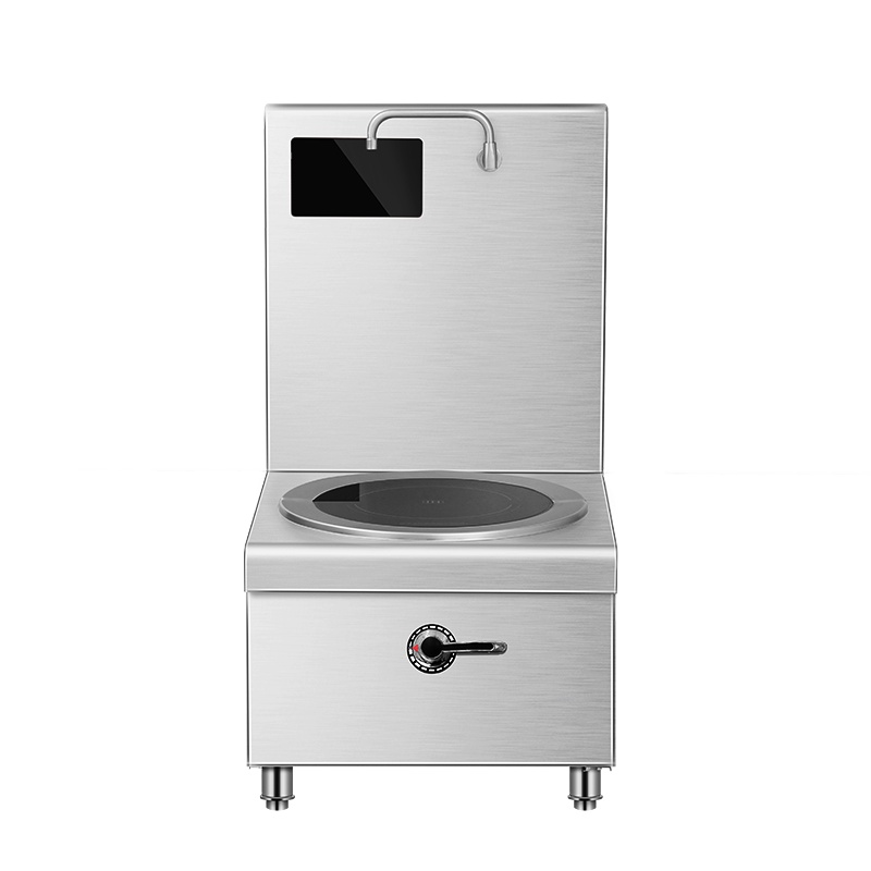 乐创( lecon) 商用电磁单头矮汤炉灶 学校食堂熬汤高背汤炉 大锅汤低汤灶 RM-TL15C-02