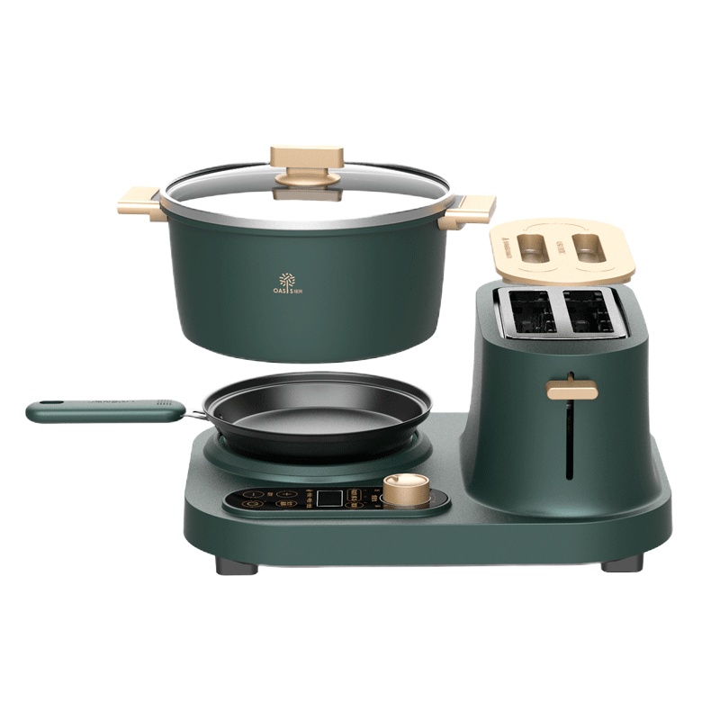 利仁(Liven)多士炉 G-9 家用多功能三合一早餐机烤面包烤吐司煎蛋煮面电热锅网红三明治机