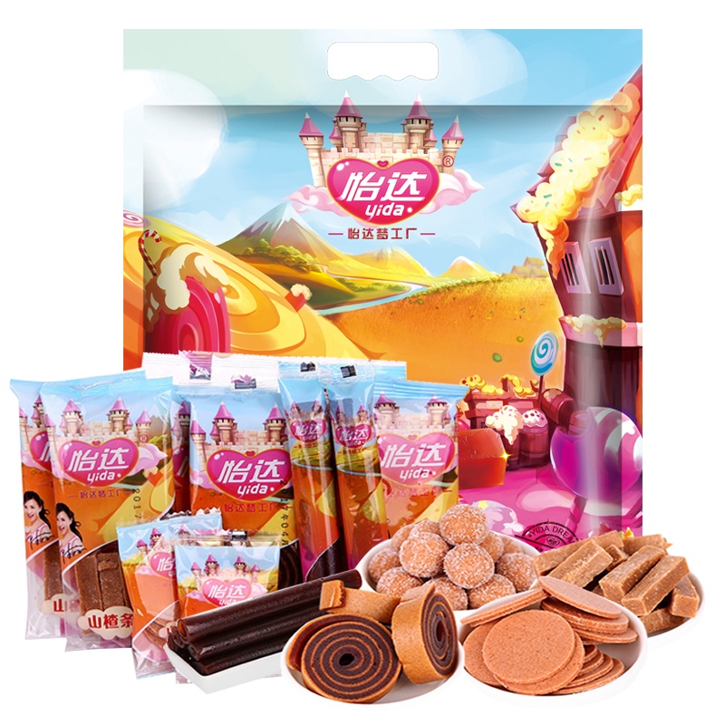 怡达梦工厂山楂大礼包1024g 果丹皮山楂片球蜜饯果脯