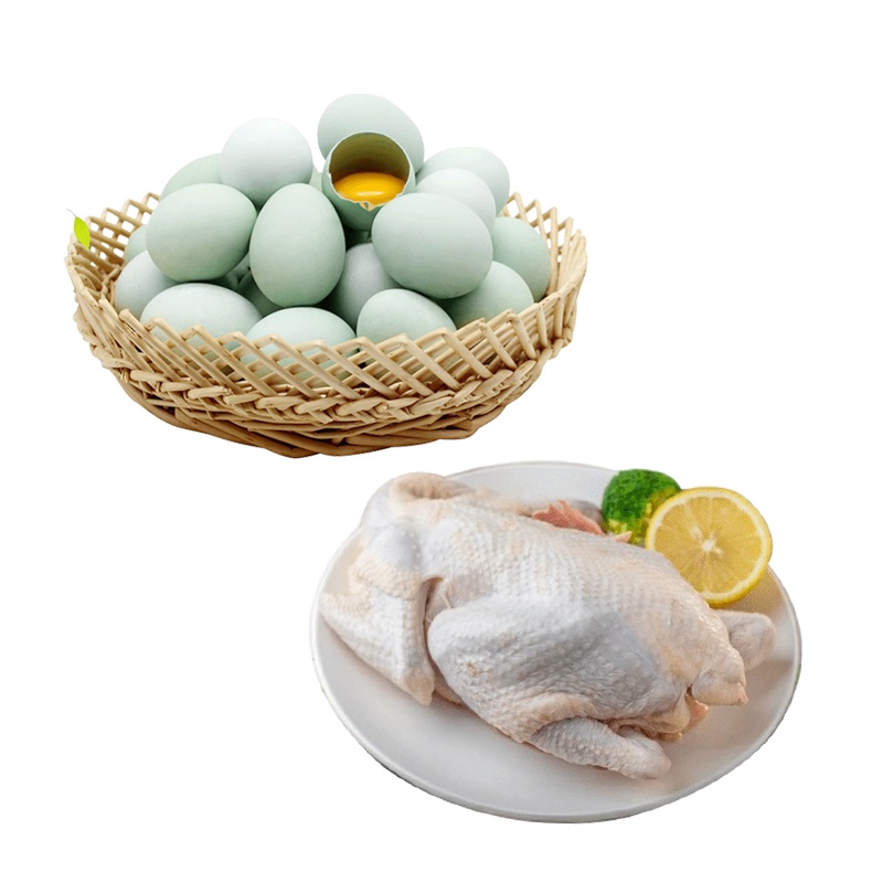 看川 散养公鸡（一年以上 均重2斤左右）1只+1盒30枚装绿壳鸡蛋
