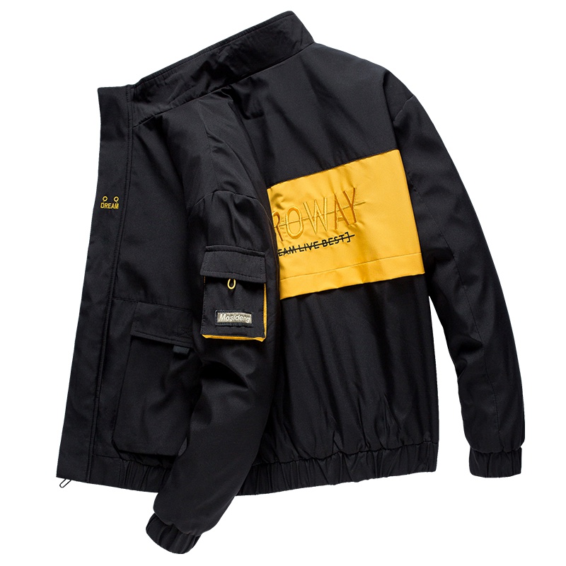 庄吉外套男春秋款2019新款秋季韩版潮流秋装上衣刺绣秋天薄款男装夹克JU-TCJK8815