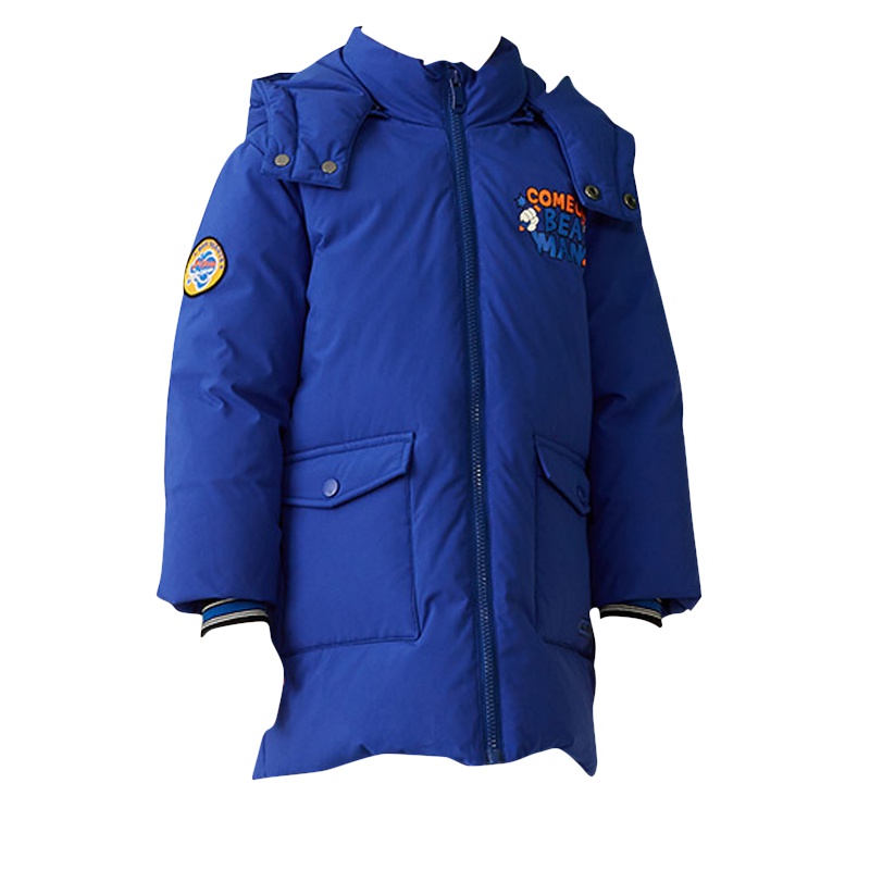 高梵童装2019反季男童学院风中长款儿童羽绒服正品95白鸭绒