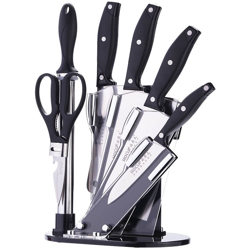 好厨夫(HOCUF)刀 食品级不锈钢,抗腐蚀能力强,真材实料,工艺精湛,货比三家 刀具七件套[货号0495]