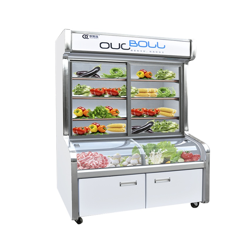 欧驰宝(OUCBOLL)1.6米麻辣烫大容量深底蔬菜串串商用冷藏冷冻三温食品保鲜点菜展示柜