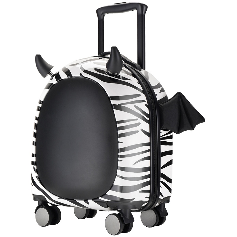 维多利亚旅行者(VICTORIATOURIST)16英寸小恶魔创意搞怪儿童行李箱男女便携旅行箱万向轮9390(黑白斑马)