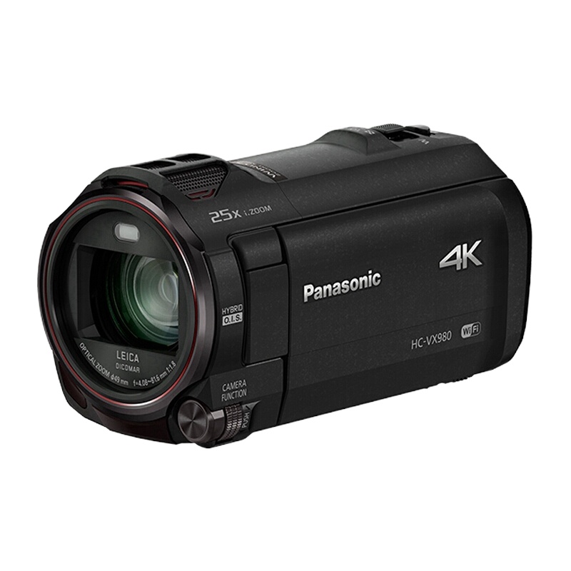 (Panasonic) VX980家用/直播4K高清数码摄像机 /DV/摄影机/录像机 20倍光学变焦、无线多摄像头