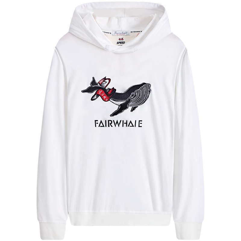 马克华菲卫衣男薄款2019秋季连帽韩版刺绣休闲帽衫套头长袖外套潮