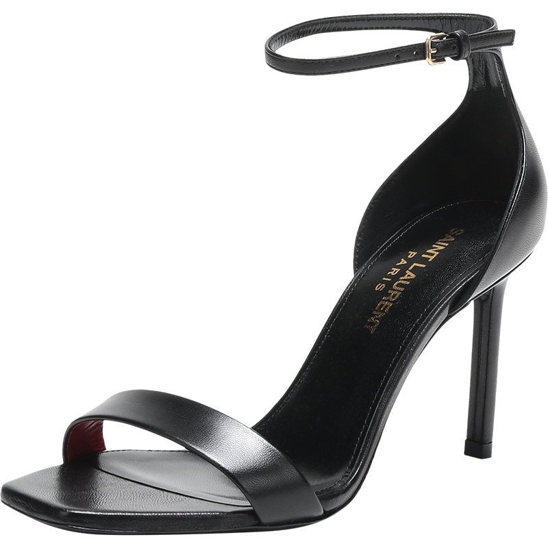 SAINT LAURENT 圣罗兰 女士牛皮高跟鞋凉鞋 487535 AKP00